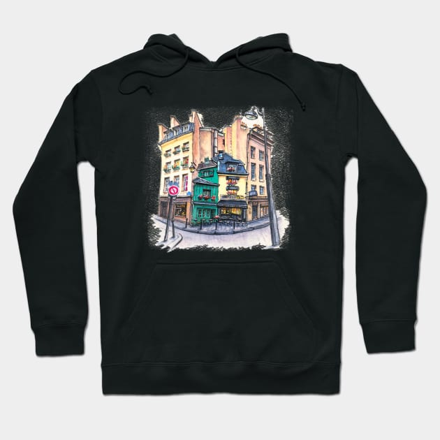 Typical Parisian house, France Hoodie by kavalenkava